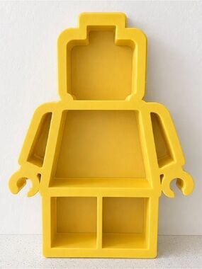 Yellow Figure-Shaped Tabletop Shelf - Playful Storage for Kids - new